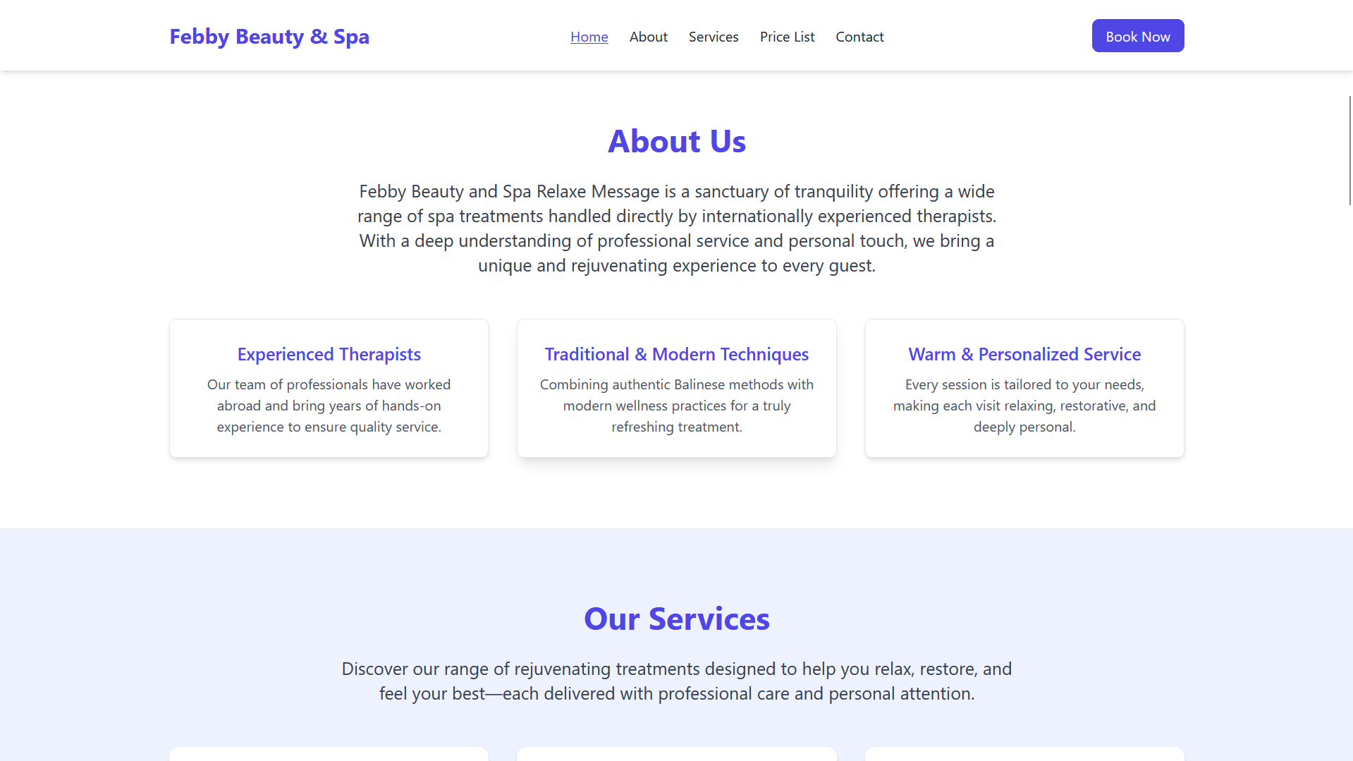 Web Febby Beauty & Spa