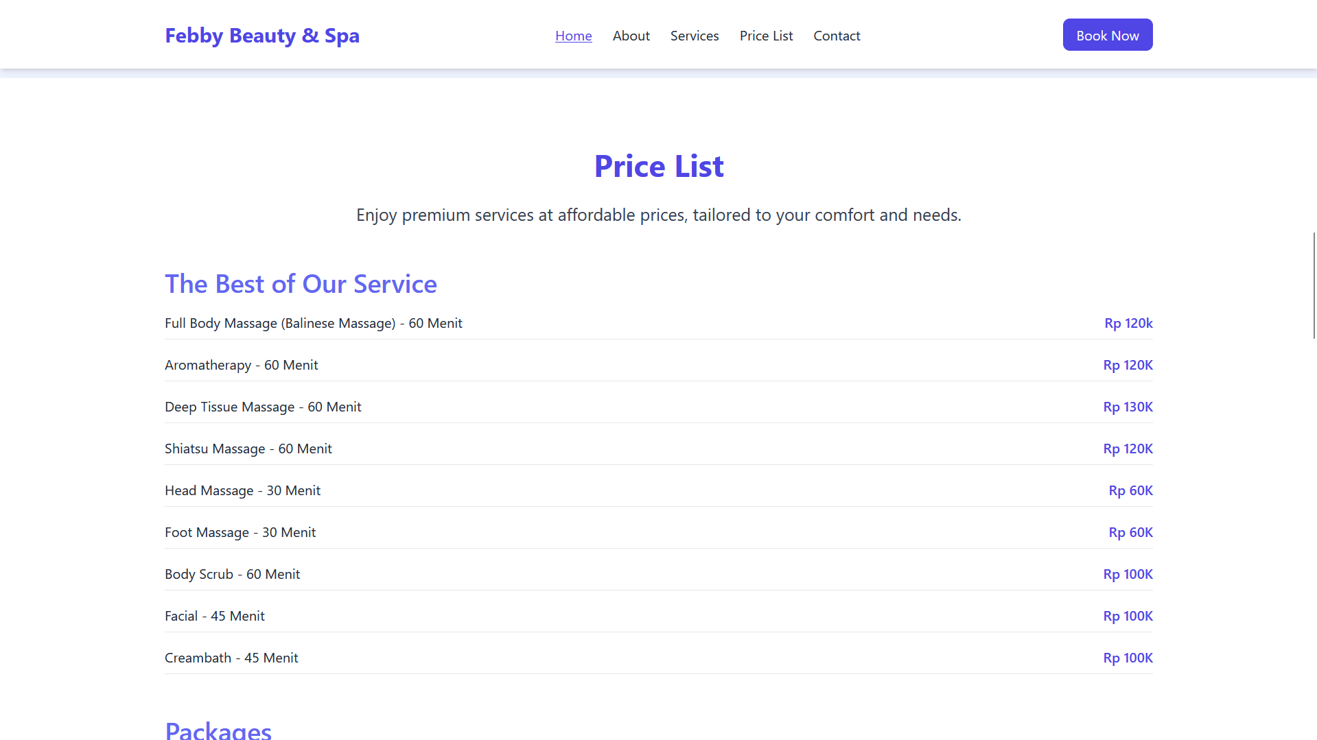 Web Febby Beauty & Spa